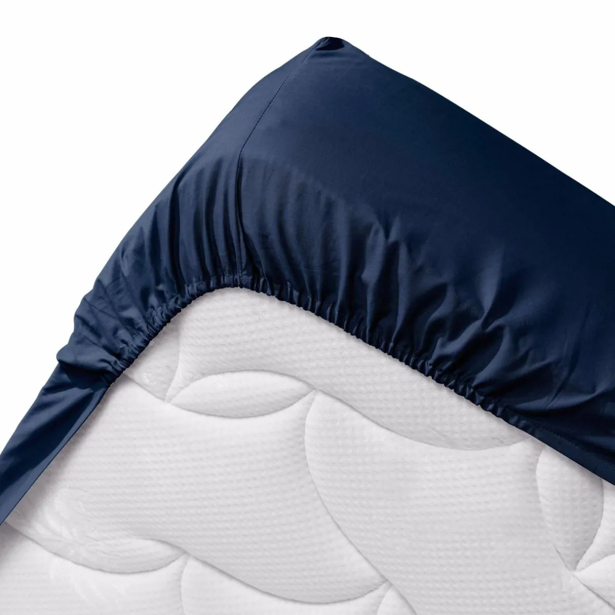 DOUCEUR D'INTERIEUR Drap housse coton bio (160 x 200 cm) Biolina Bleu nuit Hot