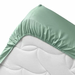 DOUCEUR D'INTERIEUR Drap housse coton bio (180 x 200 cm) Biolina Vert sauge Sale