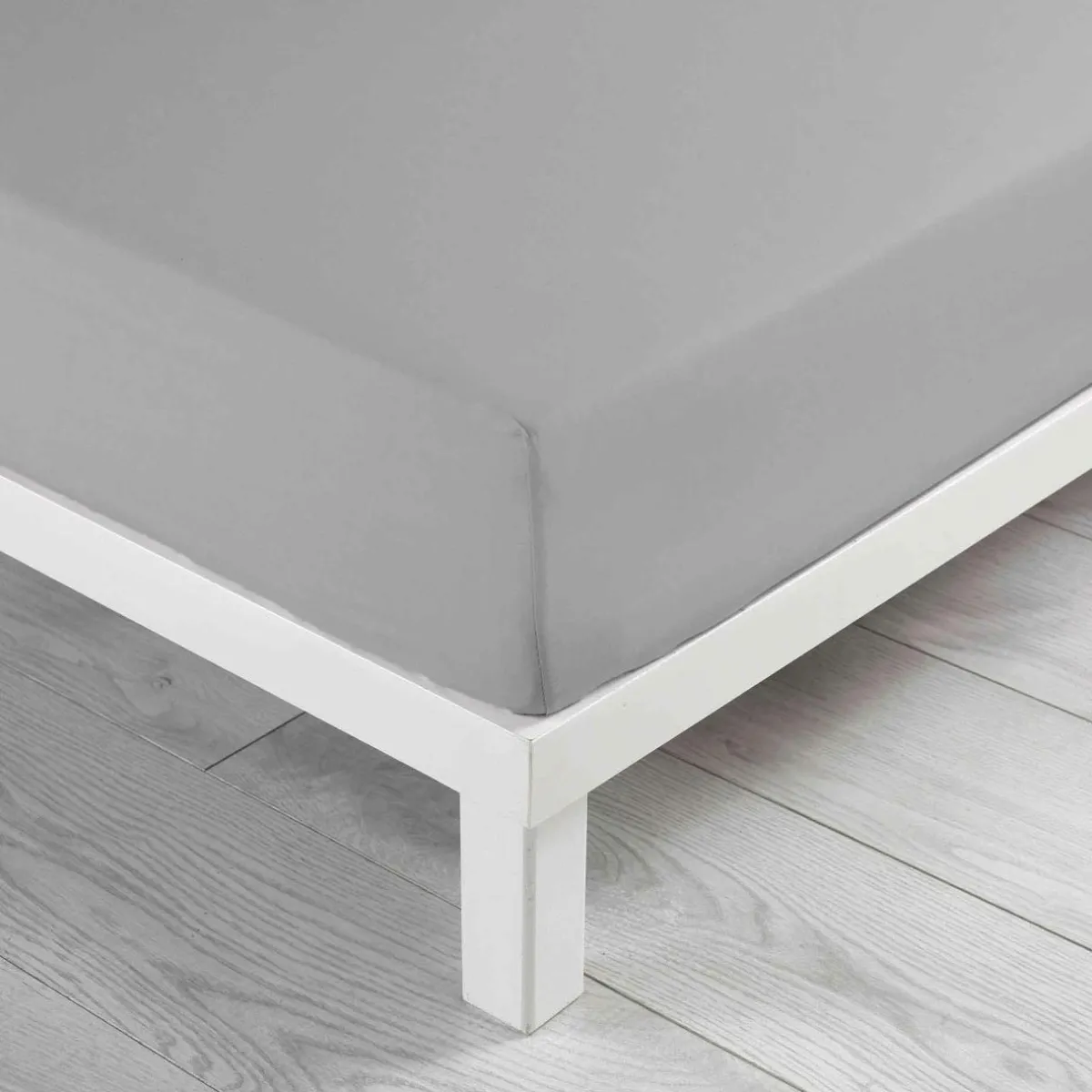 DOUCEUR D'INTERIEUR Drap housse coton lavé (160 x 200 cm) Linette Gris Best