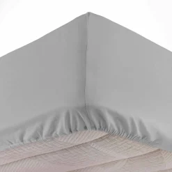 DOUCEUR D'INTERIEUR Drap housse coton lavé (160 x 200 cm) Linette Gris Best