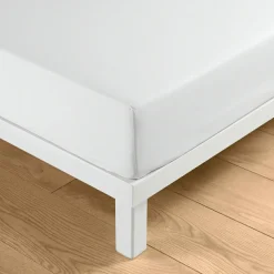 douceur d'intu017drieur Drap housse coton lavé (140 x 190 cm) Linella Blanc Outlet