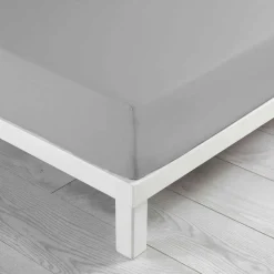 DOUCEUR D'INTERIEUR Drap housse coton lavé (140 x 190 cm) Linette Gris Best
