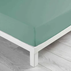 DOUCEUR D'INTERIEUR Drap housse coton lavé (160 x 200 cm) Linette Vert sauge