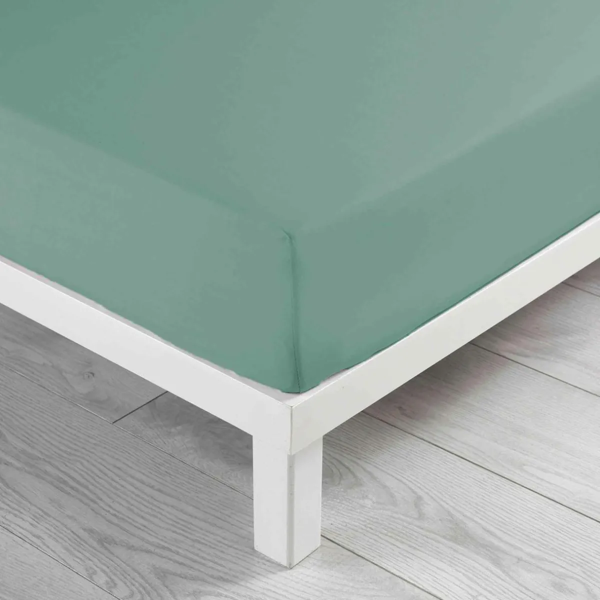 DOUCEUR D'INTERIEUR Drap housse coton lavé (160 x 200 cm) Linette Vert sauge