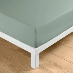douceur d'intu017drieur Drap housse coton lavé (140 x 190 cm) Linella sauge Vert Online