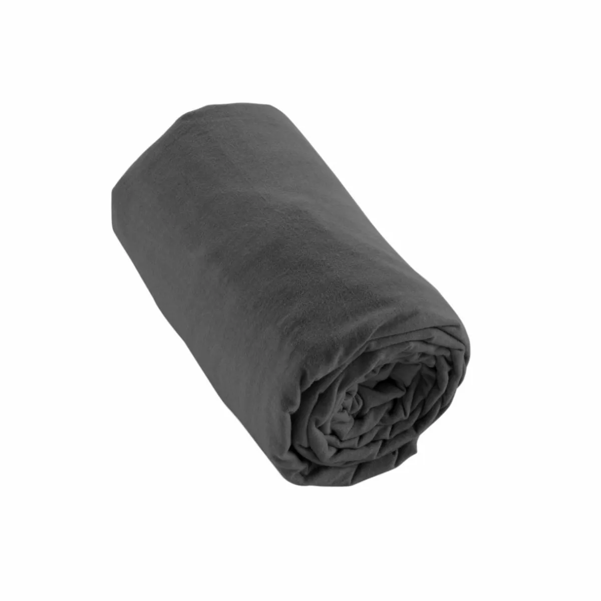 EMINZA Drap housse flanelle de coton (160 x 200 cm) Nina Gris Anthracite Clearance