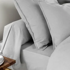 EMINZA Drap housse flanelle de coton (90 x 190 cm) Théa Gris clair New