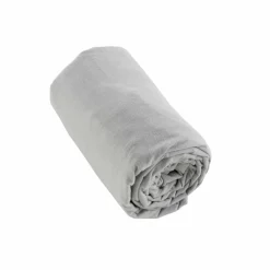 EMINZA Drap housse flanelle de coton (140 x 190 cm) Théa Gris clair New