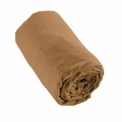 EMINZA Drap housse flanelle de coton (90 x 190 cm) Théa Camel Clearance
