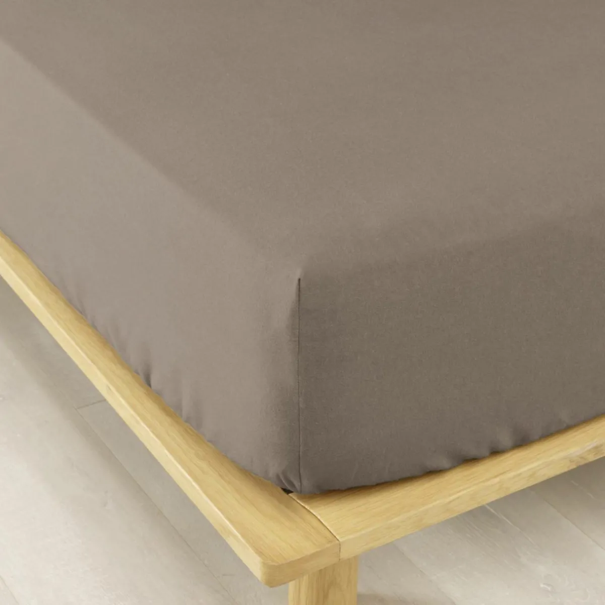 EMINZA Drap housse flanelle de coton (140 x 190 cm) Nina Ficelle Outlet
