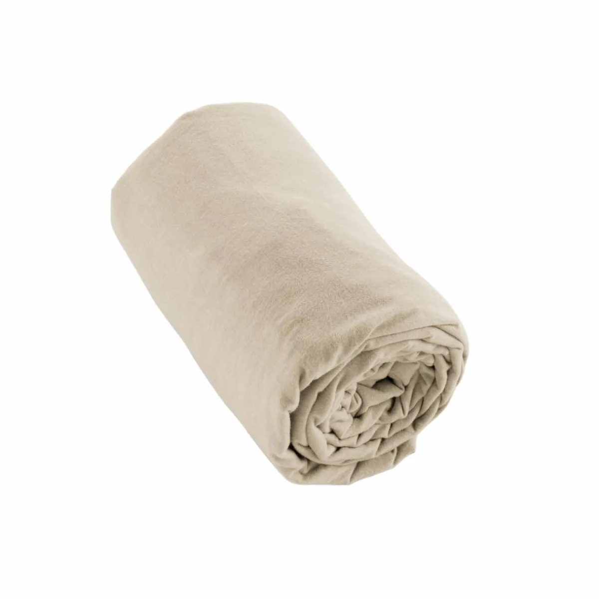 EMINZA Drap housse flanelle de coton (160 x 200 cm) Nina Beige Hot