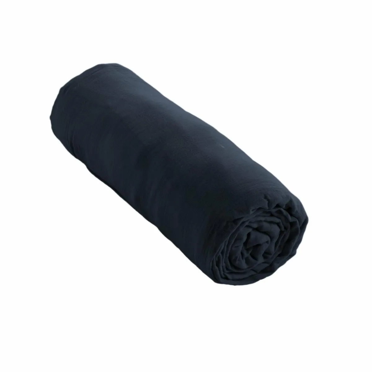 EMINZA Drap housse gaze de coton (160 x 200 cm) Gaïa Bleu nuit Sale