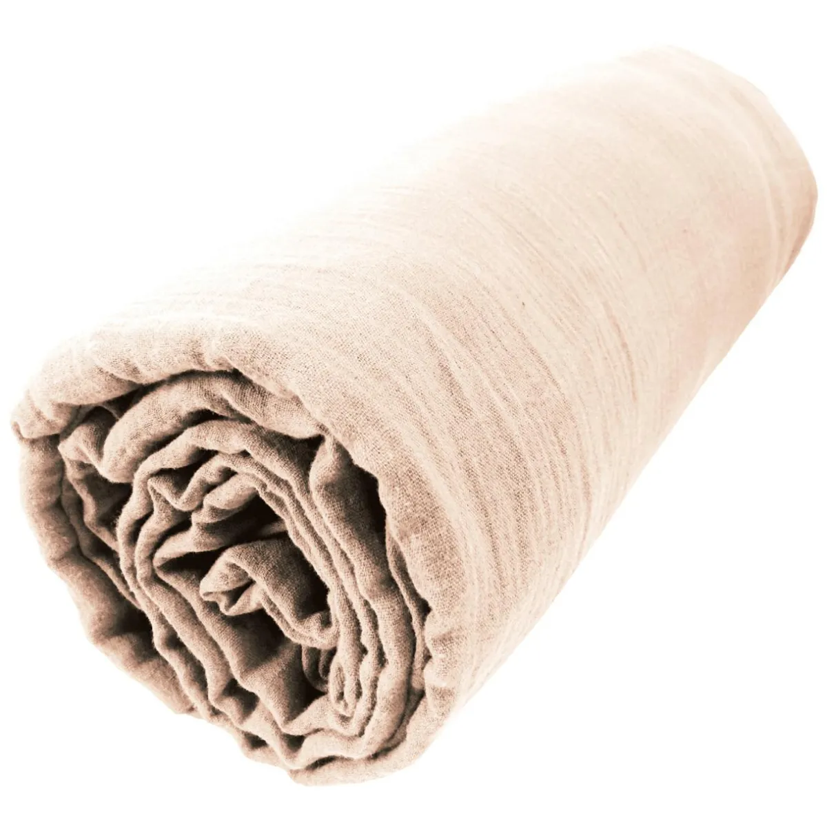 EMINZA Drap housse gaze de coton (90 x 200 cm) Gaïa Rose poudré Clearance