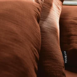 EMINZA Drap housse gaze de coton (90 x 190 cm) Gaïa Terracotta Clearance