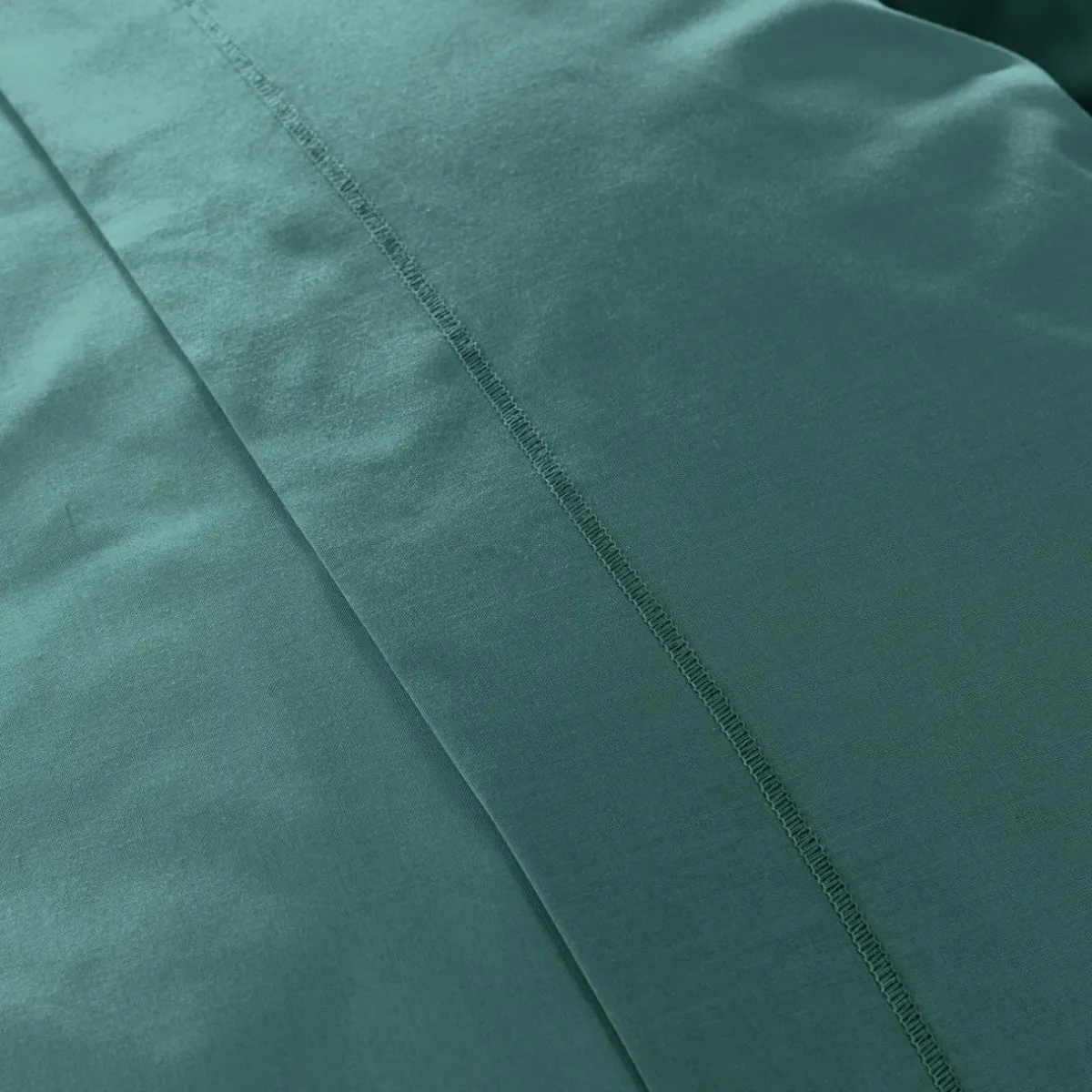 EMINZA Drap housse percale de coton (90 x 190 cm) Cali Bleu canard Outlet