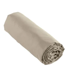 EMINZA Drap housse percale de coton (140 x 200 cm) Cali Taupe Online