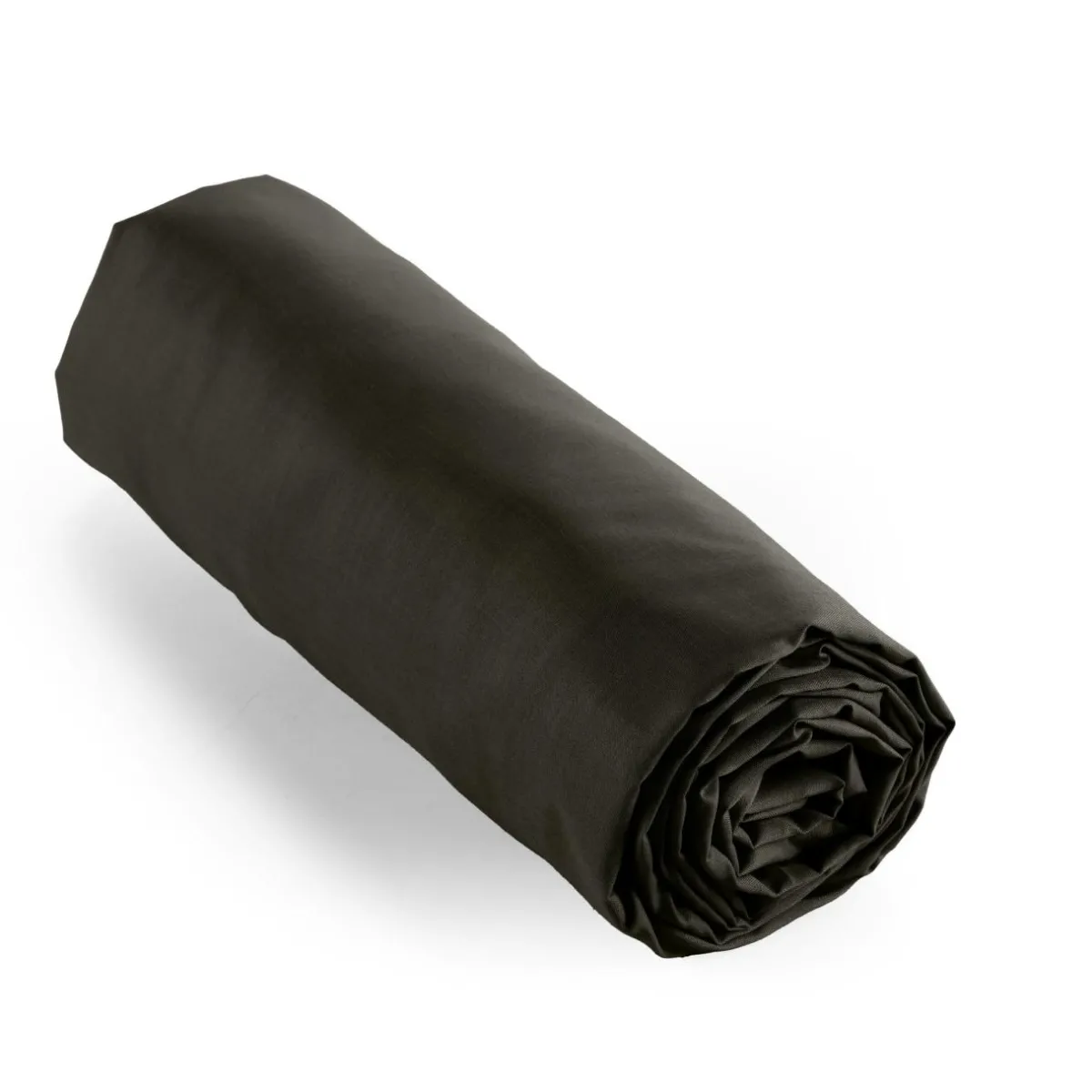 EMINZA Drap housse percale de coton (140 x 190 cm) Cali Noir