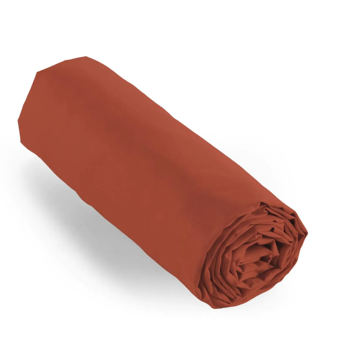 EMINZA Drap housse percale de coton (90 x 200 cm) Cali Terracotta Discount