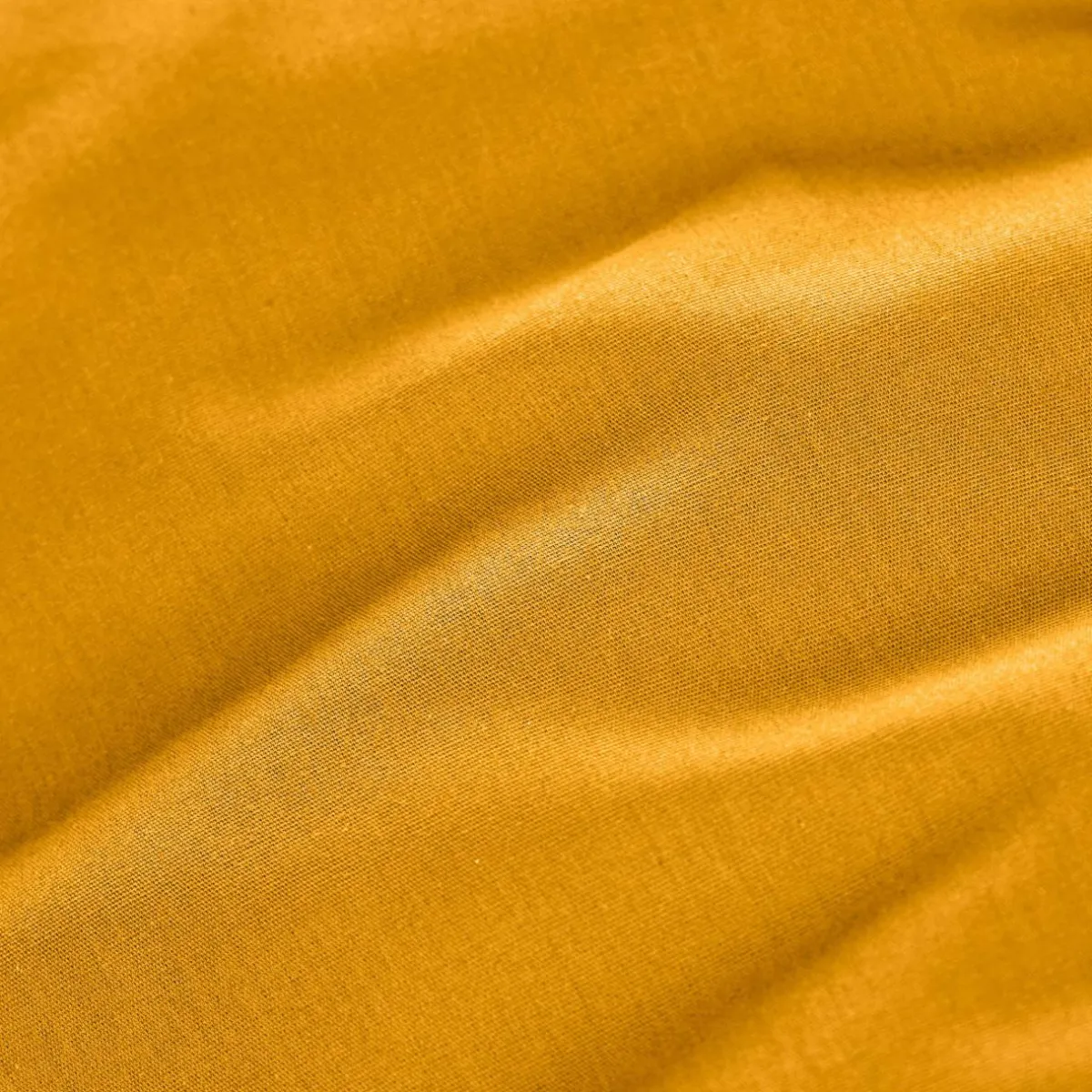 EMINZA Drap housse percale de coton (160 x 200 cm) Cali Jaune moutarde New