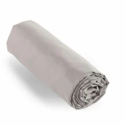 EMINZA Drap housse percale de coton (90 x 200 cm) Cali Gris clair Online