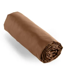 EMINZA Drap housse percale de coton (90 x 200 cm) Cali Marron Chocolat Clearance