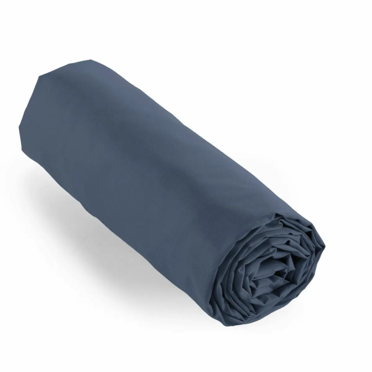 EMINZA Drap housse percale de coton (200 x 200 cm) Cali Bleu marine Discount