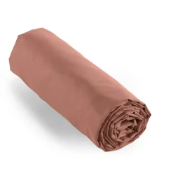 EMINZA Drap housse percale de coton (90 x 200 cm) Cali Bois de rose Rose clair Best