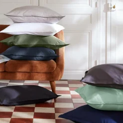 EMINZA Drap housse percale de coton (140 x 200 cm) Cali Bleu marine