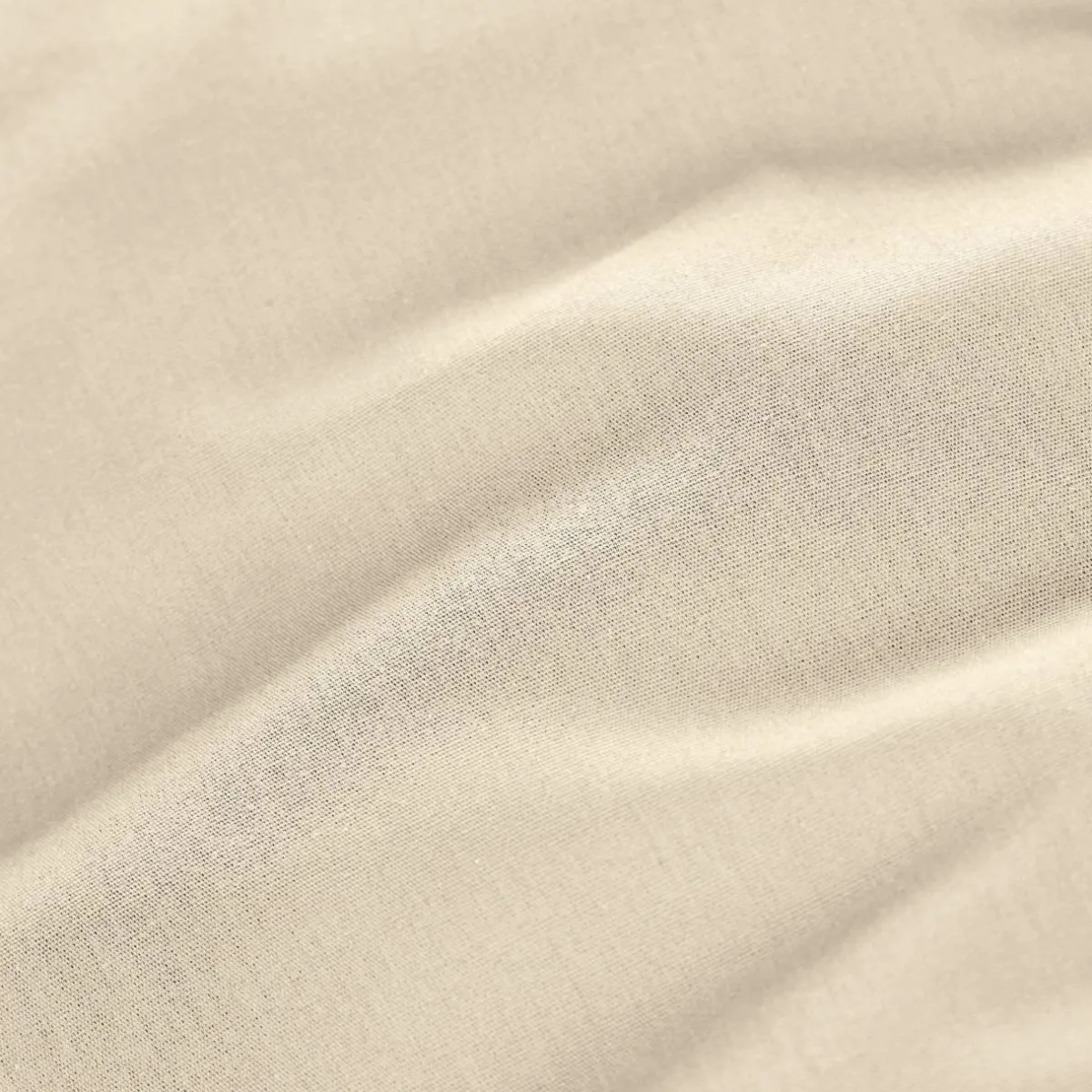 EMINZA Drap housse percale de coton (200 x 200 cm) Cali Beige Discount