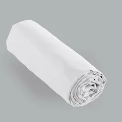 EMINZA Drap housse percale de coton (180 x 200 cm) Cali Blanc Hot
