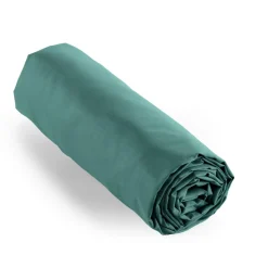 EMINZA Drap housse percale de coton (140 x 190 cm) Cali Bleu canard