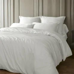 EMINZA Drap housse satin de bambou (180 x 200 cm) Sienna chantilly Blanc Sale