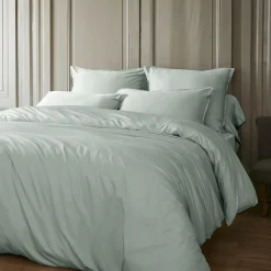 EMINZA Drap housse satin de bambou (90 x 190 cm) Sienna Vert Eucalyptus New