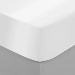 ATMOSPHERA Drap housse satin de coton (160 x 200 cm) Lydia Blanc Best