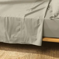 DOUCEUR D'INTERIEUR Drap plat coton bio (240 x 300 cm) Biolina Taupe Outlet