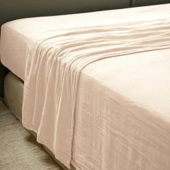 EMINZA Drap plat gaze de coton (270 x 300 cm) Gaïa Rose poudré New