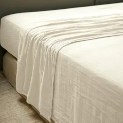 EMINZA Drap plat gaze de coton (270 x 300 cm) Gaïa pampa Beige Hot