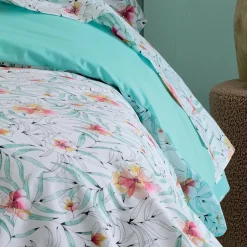 TRADI LINGE Drap plat percale de coton (280 x 325 cm) Roxane Multicolore Online