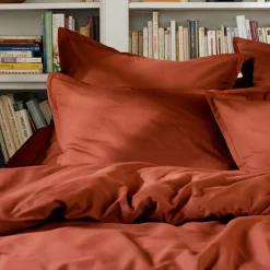 EMINZA Drap plat percale de coton (270 x 300 cm) Cali Terracotta Online