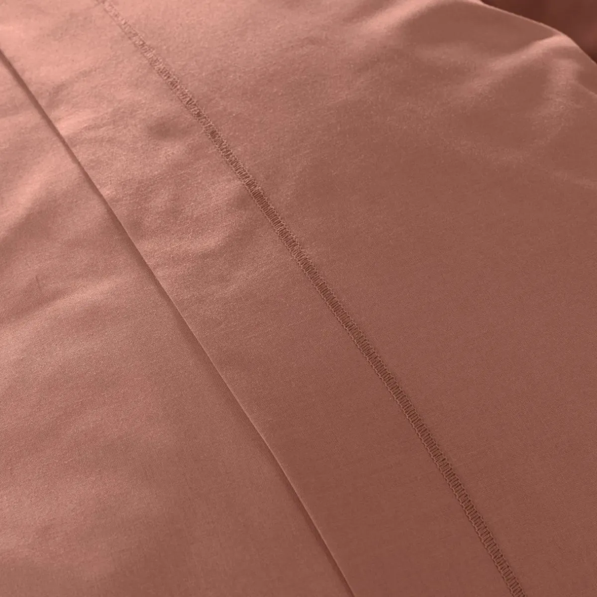 EMINZA Drap plat percale de coton (270 x 300 cm) Cali Bois de rose Rose clair Outlet