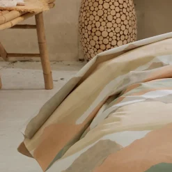 TRADI LINGE Drap plat percale de coton (240 x 310 cm) Land Craie Beige Best