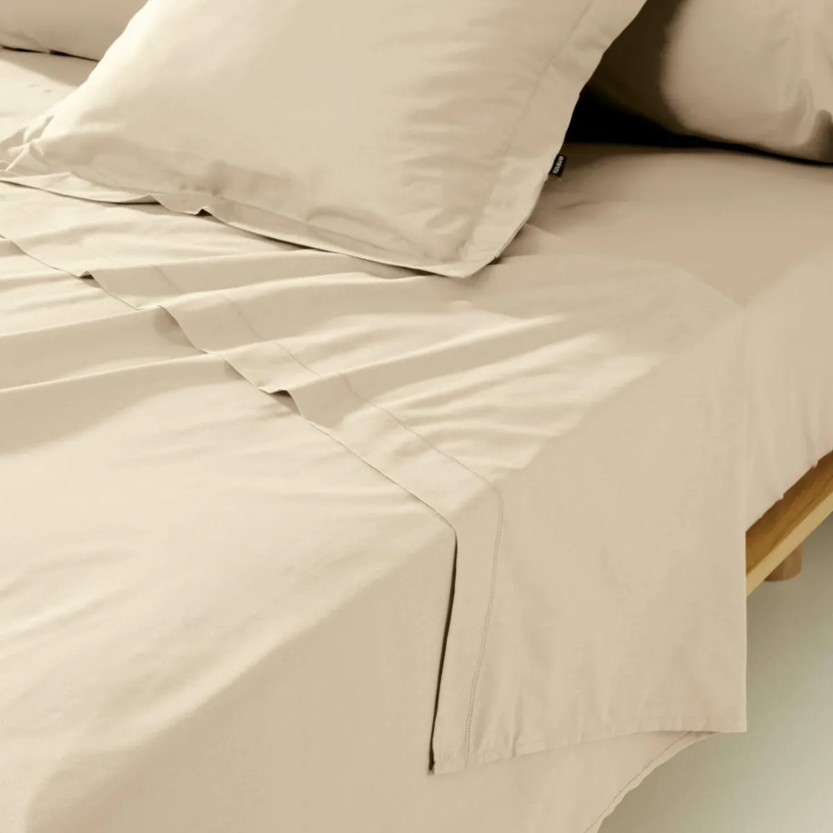 EMINZA Drap plat percale de coton (240 x 300 cm) Cali Beige Online