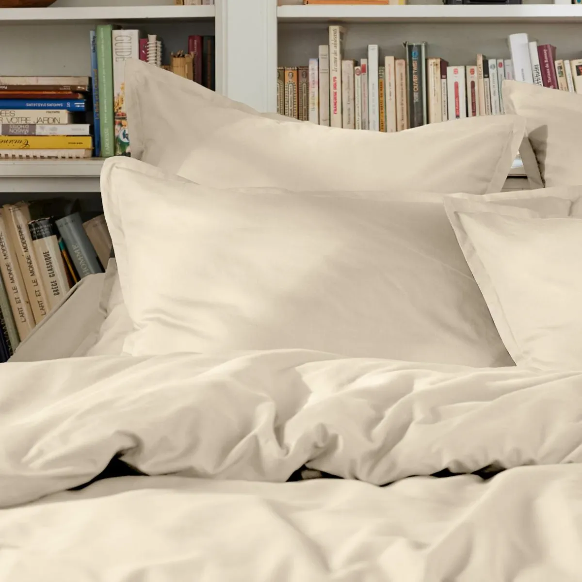 EMINZA Drap plat percale de coton (240 x 300 cm) Cali Beige Online