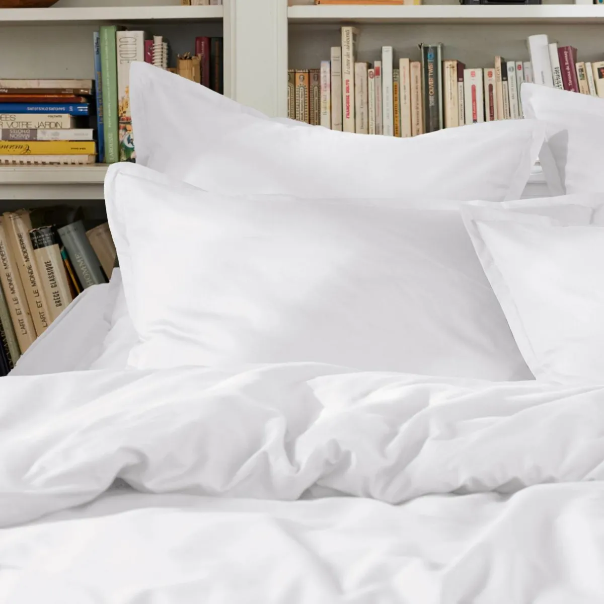 EMINZA Drap plat percale de coton (180 x 290 cm) Cali Blanc Online