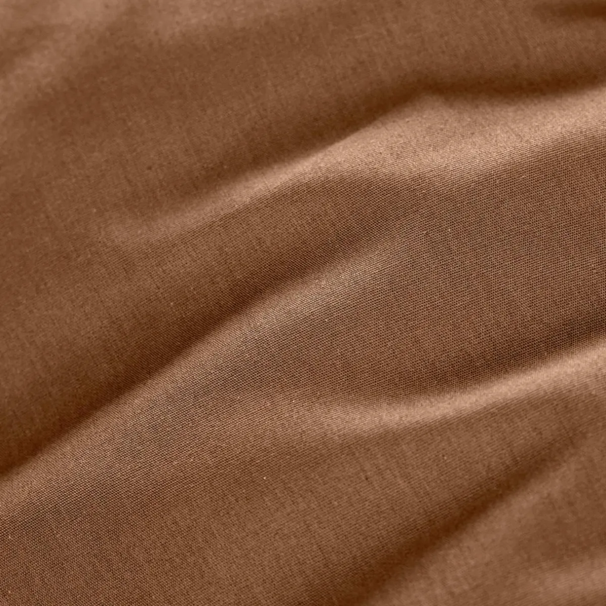EMINZA Drap plat percale de coton (180 x 290 cm) Cali Marron Chocolat Hot