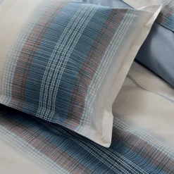 TRADI LINGE Drap plat percale de coton (280 x 325 cm) Esteban Bleu Hot
