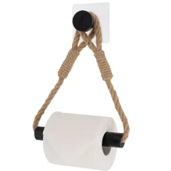 TENDANCE Dérouleur de papier toilette adhésif corde et bambou Harmonie Noir Online