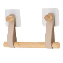 TENDANCE Dérouleur de papier toilette adhésif easy Chic simili cuir Beige Clearance