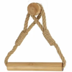 TENDANCE Dérouleur de papier toilette adhésif bambou et corde Easy Chic Naturel New