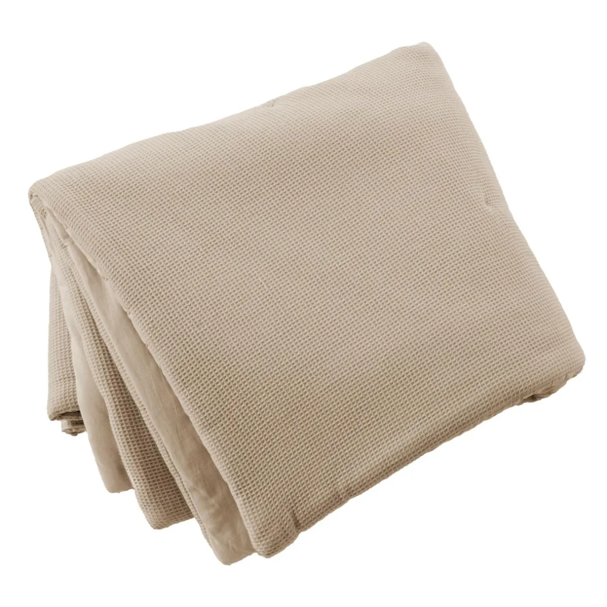 EMINZA Edredon coton nid d'abeille (90 x 220 cm) Eva Ficelle